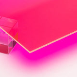 Acrylic Sheet, Florescent Pink/Red, Transparent (#9095)