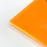 Acrylic Sheet, Florescent Orange, Transparent (#9096)